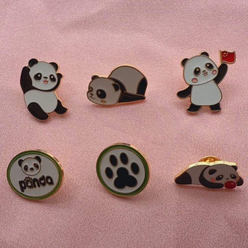 6pcs Cartoon China Panda Badge - Event Party review and price
