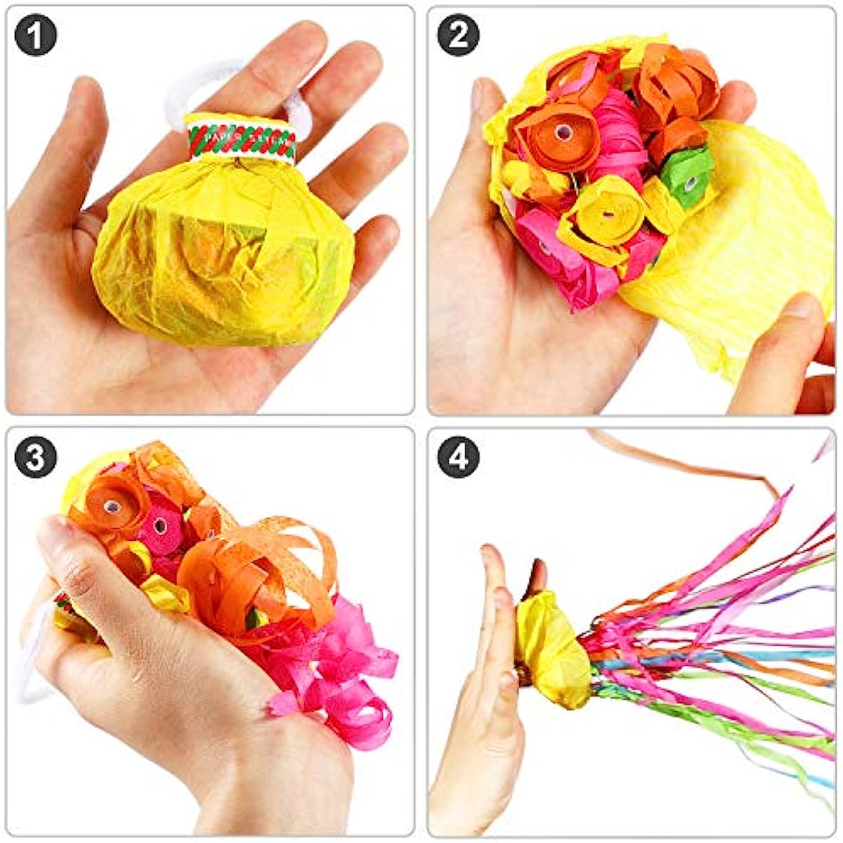 10Pcs Poppers Hand Throw Strea - Confetti Cannon Tube review and price