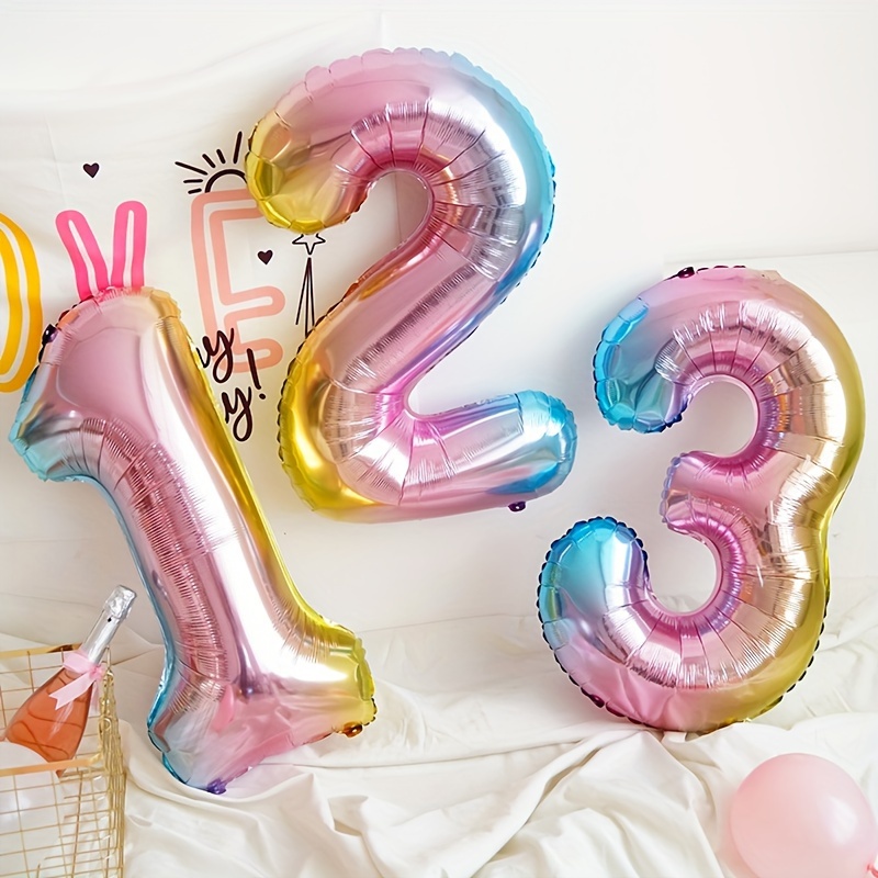 32inch Rainbow Gradient Number - Balloon Pump Hand review and price