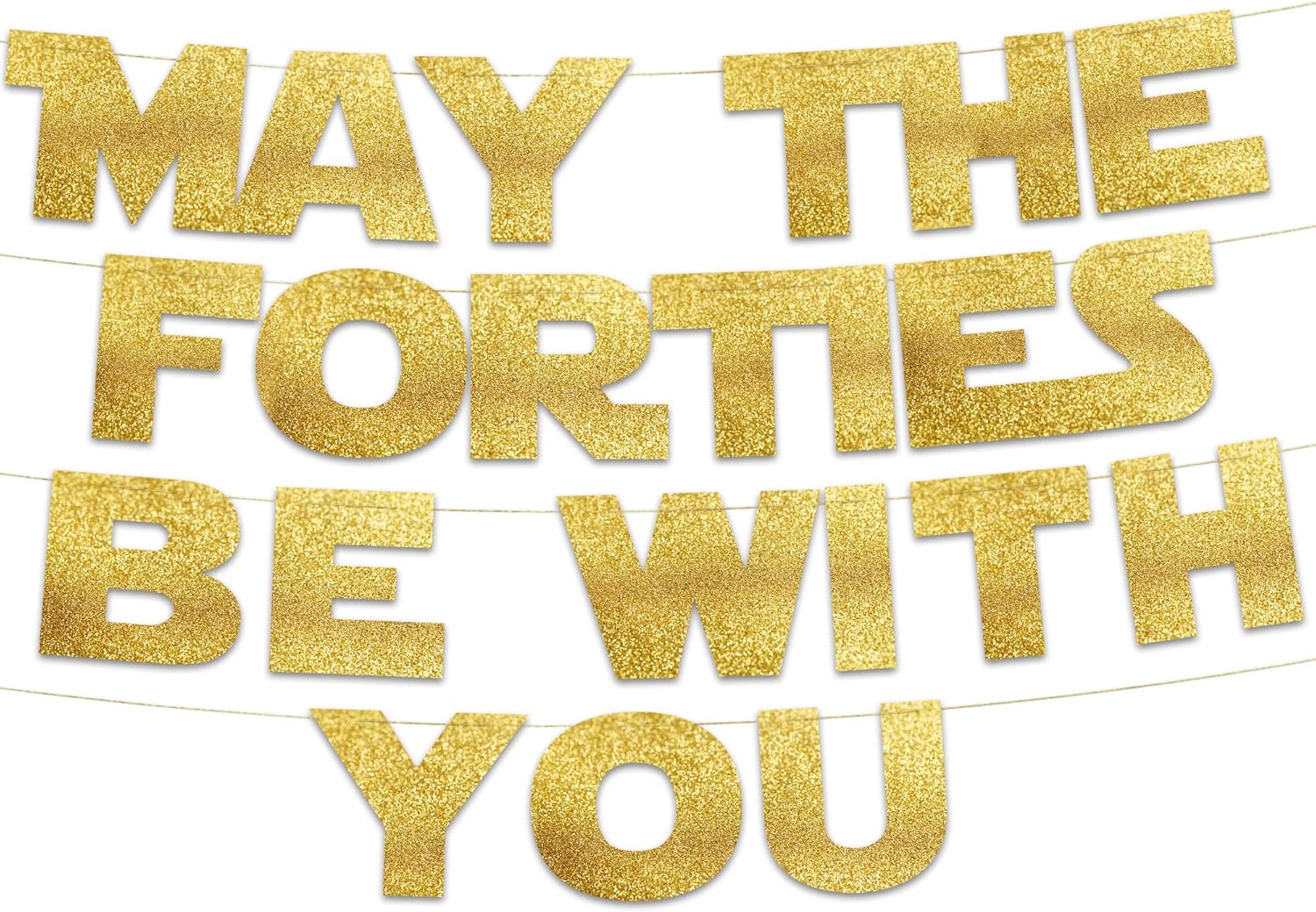 May The Forties Be With You Ba - Party Banner Gold review and price