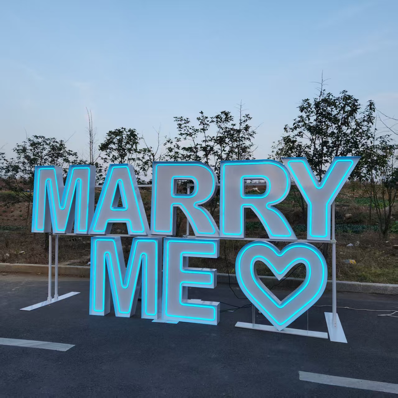 MARRY ME Metal RGB LED Neon Si - Event Party Supply Rental review and price