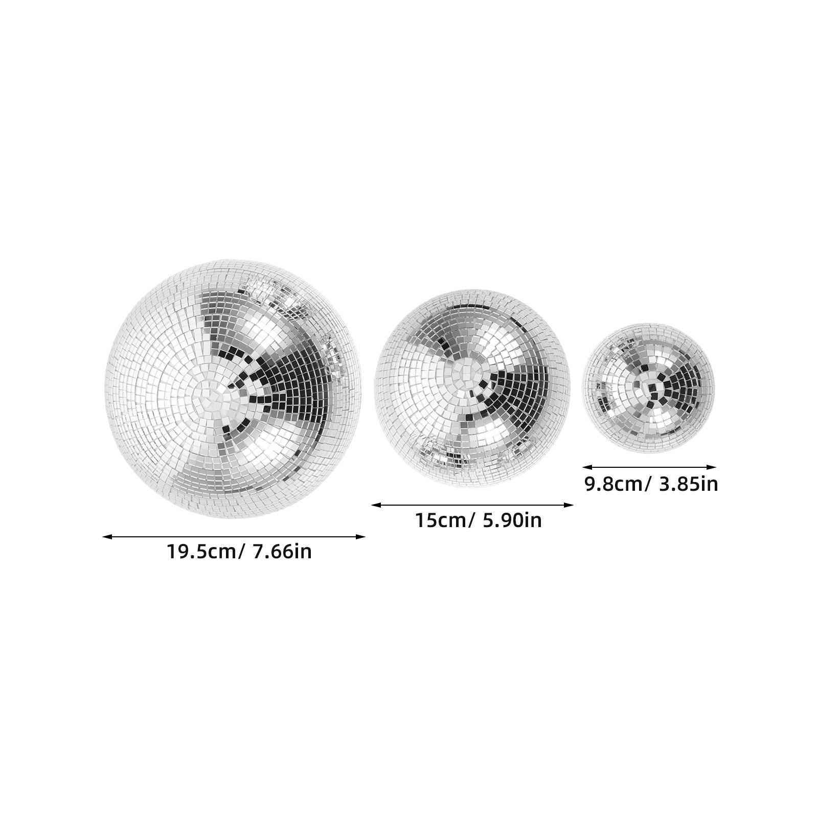 3Pcs Mirror Disco Ball Glass R - Event Party Dj review and price